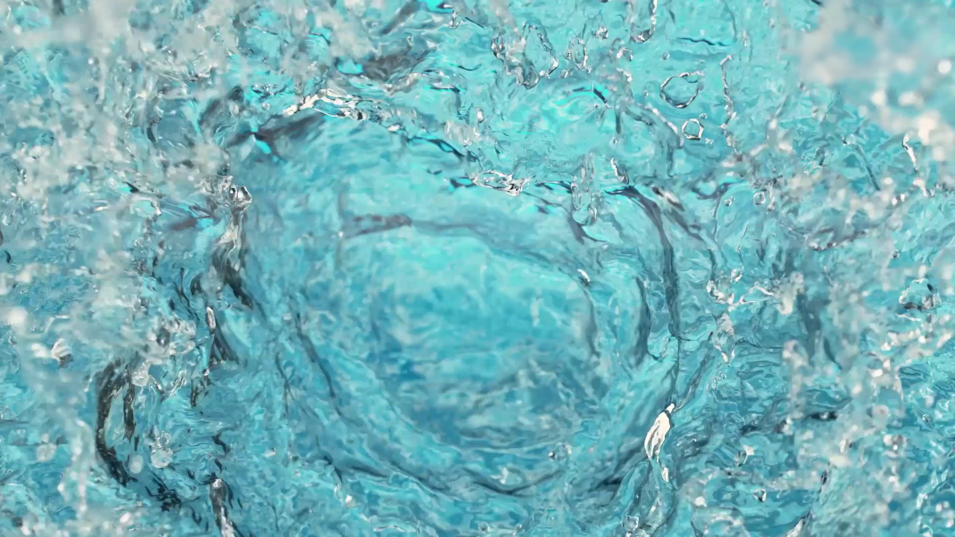 Türkisfarbenes Wasser mit Luftblasen und bewegten Strukturen – Standbild aus dem Film zum KIEHL KPJ-System.